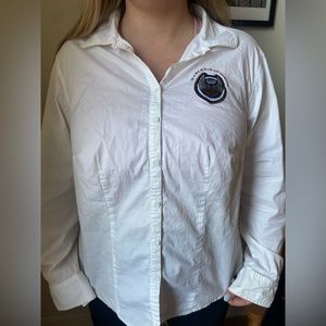 White long sleeve Harley Davidson button down
